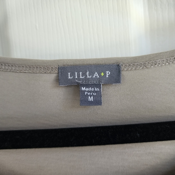 Lilla P Long Sleeve Ruched Pima Cotton Tshirt Medium - Picture 2 of 10